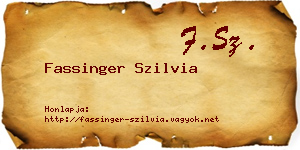 Fassinger Szilvia névjegykártya